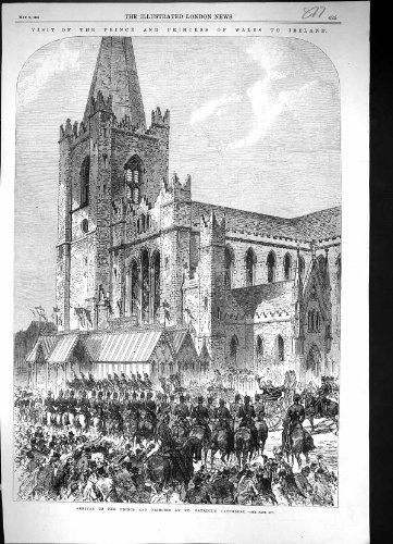 Copie Antique 1868 de l'Arcade de Cathédrale de Prince Pays De Galles Irlande St Patrick de Visite… Copie Antique 1868 de l'Arcade de Cathédrale de Prince Pays De Galles Irlande St Patrick de Visite…