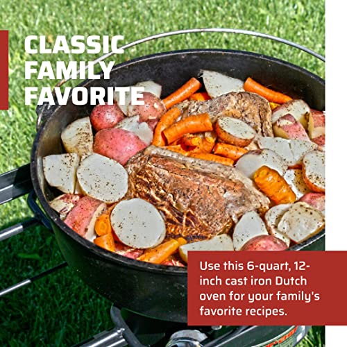 Camp Chef Classic 12 Dutch Oven - Cast Iron Dutch Oven Pot with Lid for Indoor & Outdoor Cooking - 12" Dutch Oven - 6 Quarts - Image 3
