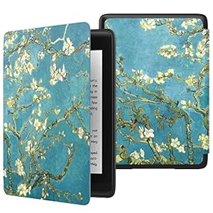 MoKo Case Fits 6″ Kindle Paperwhite (10th Generation, 2018 Releases), Thinnest Lightest Smart Shell Cover with Auto Wake/Sleep for Amazon Kindle Paperwhite 2018 E-reader – Almond Blossom