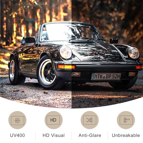 نظارة شمسية بعدسات دائرية مستقطبة للرجال من كارفيا بإطار الأسيتات بتصميم كلاسيكي للحماية الأشعة فوق البنفسجية CA5289L M رمادي