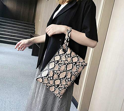 Bolso Clutch Oversized Estampado Serpiente Mujer miniatura 2