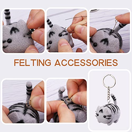 image for QMNNMA Felting Kit for Beginner, Animals Needle Felting Set, DIY Wool 