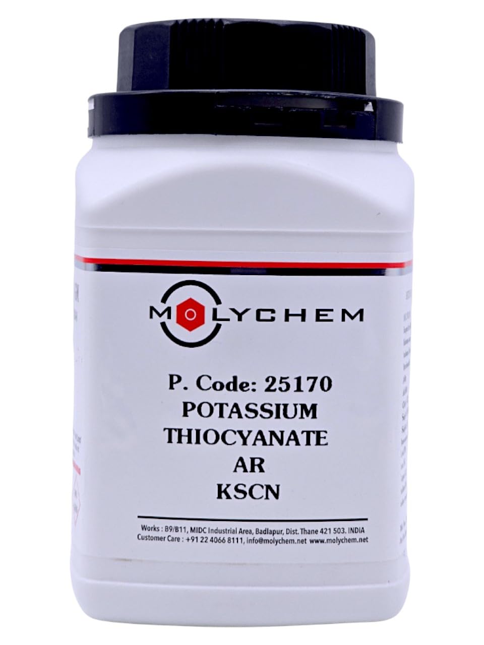 MOLYCHEM Potassium Thiocyanate AR 500GMS Grade 99% CAS: 333-20-0, Molecular Formula: KSCN, Storage: Room Temperature, Shelf Life: 60 Months for laboratory and industrial use-image-17