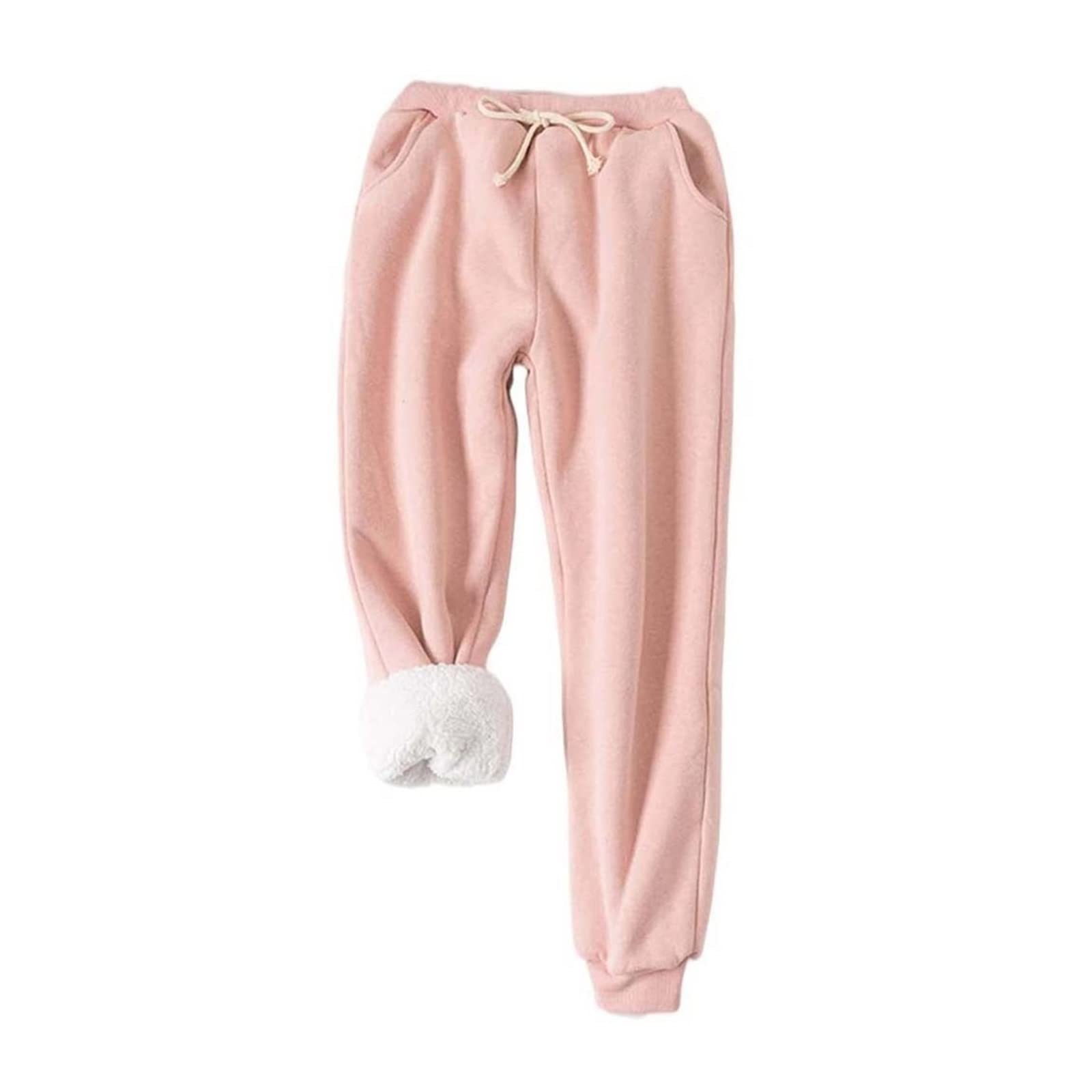 SIYAN Pantalones Largos De Jogging For Mujer, Holgados, De Cintura Alta Y Con Bolsillos, De Forro Polar, For Entrenamiento, Hip Hop Y Yoga.