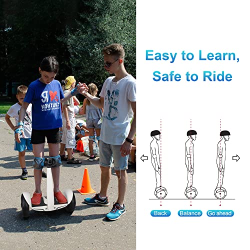 Smart Self-Balancing Electric Scooter, 10'' Self Balancing Hoverboard, Over 8 Miles Range And A Maximum Speed Of 9.3Mph, Intelligent App Management, Easier To Ride For Kids And Adults - White #TOP4