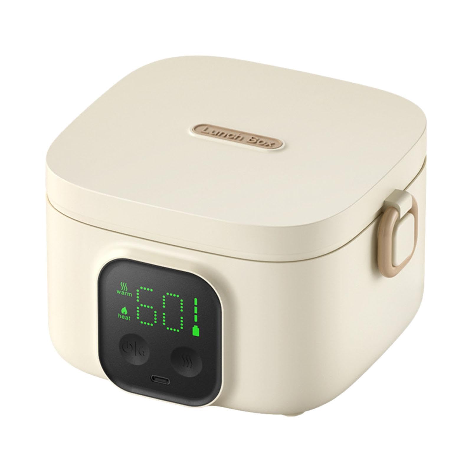 predolo Elektrische Lunchbox, tragbar, multifunktional, 500 ml, kabellos, thermostatgesteuerter Schüsselbehälter mit Warmhaltefunktion für Babynahrung, ideal