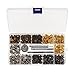 Aiskaer 120 Sets Snap Fasteners Kit, Metal Snap Buttons Press Studs with 4 Pieces Fixing Tools, 4 Color Clothing Snaps Kit for Leather, Coat, Down Jacket, Jeans Wear and Bags