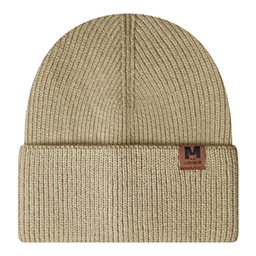 Photo 1 of Cocomori Slouchy Beanie Hats for Women Winter Knitted Caps Soft Warm Ski Hat Unisex Beige