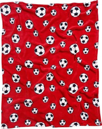 Playshoes Baby und Kinder Fleece-Decke Fußball, vielseitig nutzbare Kuscheldecke für Jungen und Mädchen, 75 x 100 cm – Ansicht 3