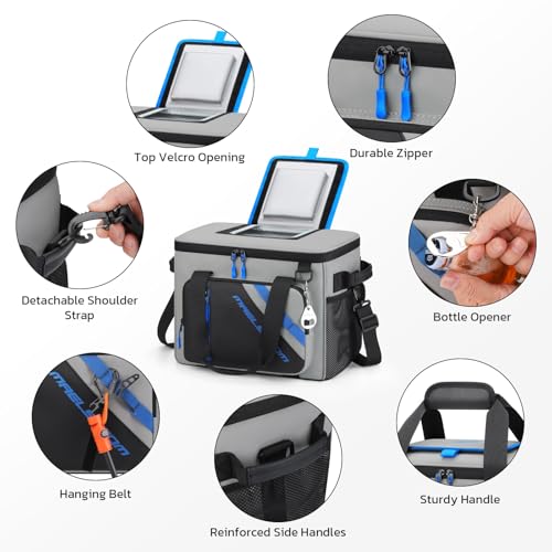 Image of Maelstrom 30 Can Collapsible Soft Cooler Bag with Quick Access Opening | 5-layer Insulation,16h Cold, Leakproof, Waterproof, Multiple Pockets, Bottle Opener, Portable for Beach, Camping, Picnics
