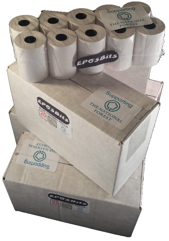EPOSBITS® Brand Full Size Large Rolls to Fit Verifone VX510 VX-510 VX 510 Credit Card Terminal - 100 Rolls - 5 Boxes (Chip & Pin)