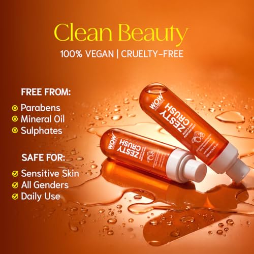 Image of WOW Skin Science Zesty Crush Unisex Body & Hair Perfume Mist | Juicy Fruity Vanilla Musk Fragrance with Niacinamide | Lightweight, Skin-Close Scent for Men & Women | Playful Everyday Perfume Mist | 100 ml