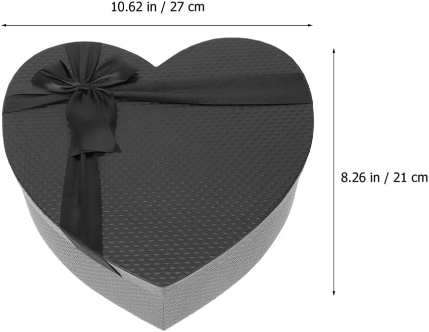 Alipis Heart Shaped Boxes for Arrangements Black Heart Flowers Boxes Present Wrapping for Valentines Day Wedding Birthday - Image 6