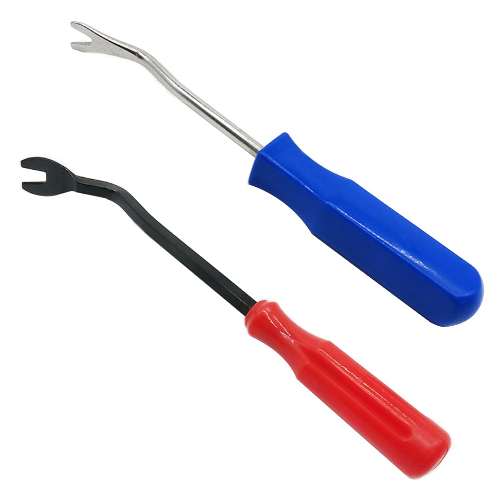 Strumento Rimozione Chiodo 2 Pezzi Tack Puller Estrattore Rivetti Sollevatore Chiodi Nail Puller Estrattore del Chiodo Cacciavite Chiodo Rivetto Tack Estrattore Strumento Rimozione dei Chiodi
