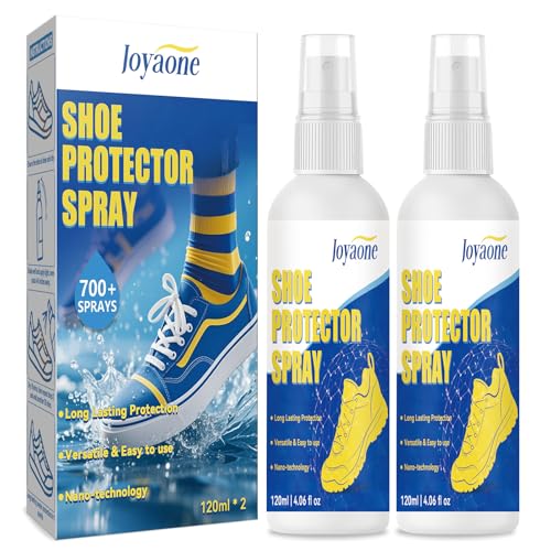 JOYAONE Spray protector impermeable de secado rápido, de larga duración, impermeable y antimanchas para zapatos de piel, ante, nobuk, piel de oveja y botines (paquete de 2 x 120 ml), turquesa, 120 ml