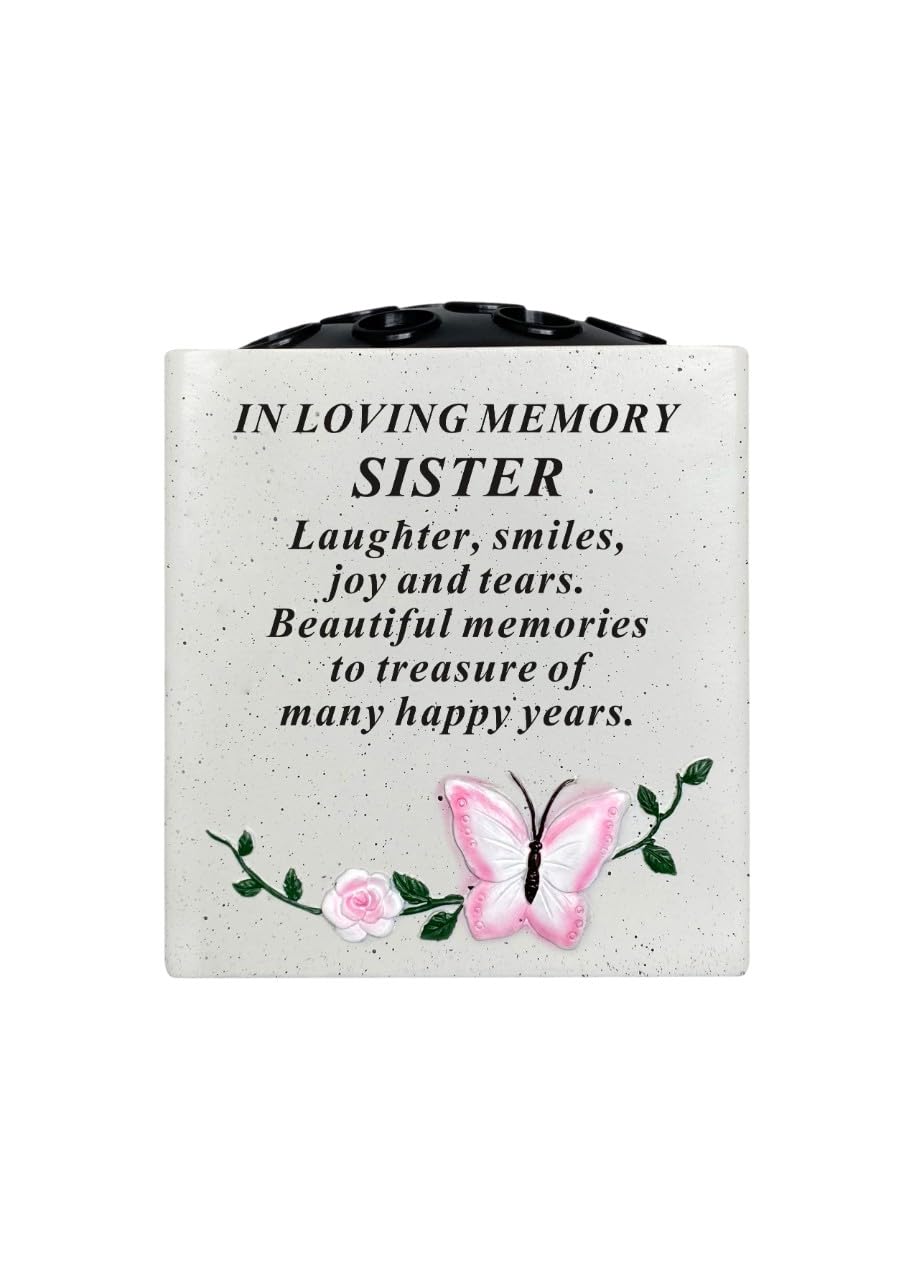 Sister Memorial Flower Vase Rose Bowl Holder Pot Crem Graveside Garden Ornament
