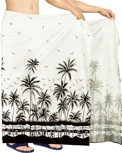 HAPPY BAY Men's Swim Bath Trunk Swimsuit Swimwear Summer Sarong Pareo Beach Wrap