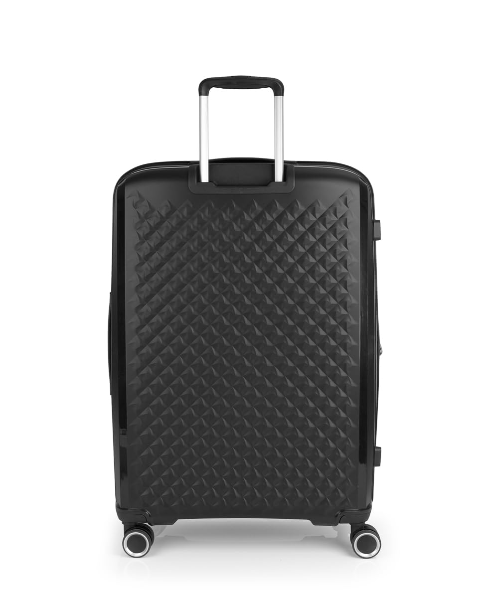 Gabol | Duża walizka rozszerzalna Queens sztywna o pojemności do 109,6 l, Czarny (Black)