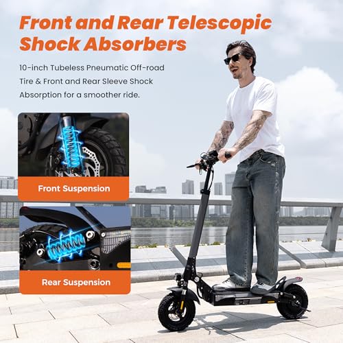 Electric Scooter, 1000W Powerful Motor E-Scooter, 28 MPH Top