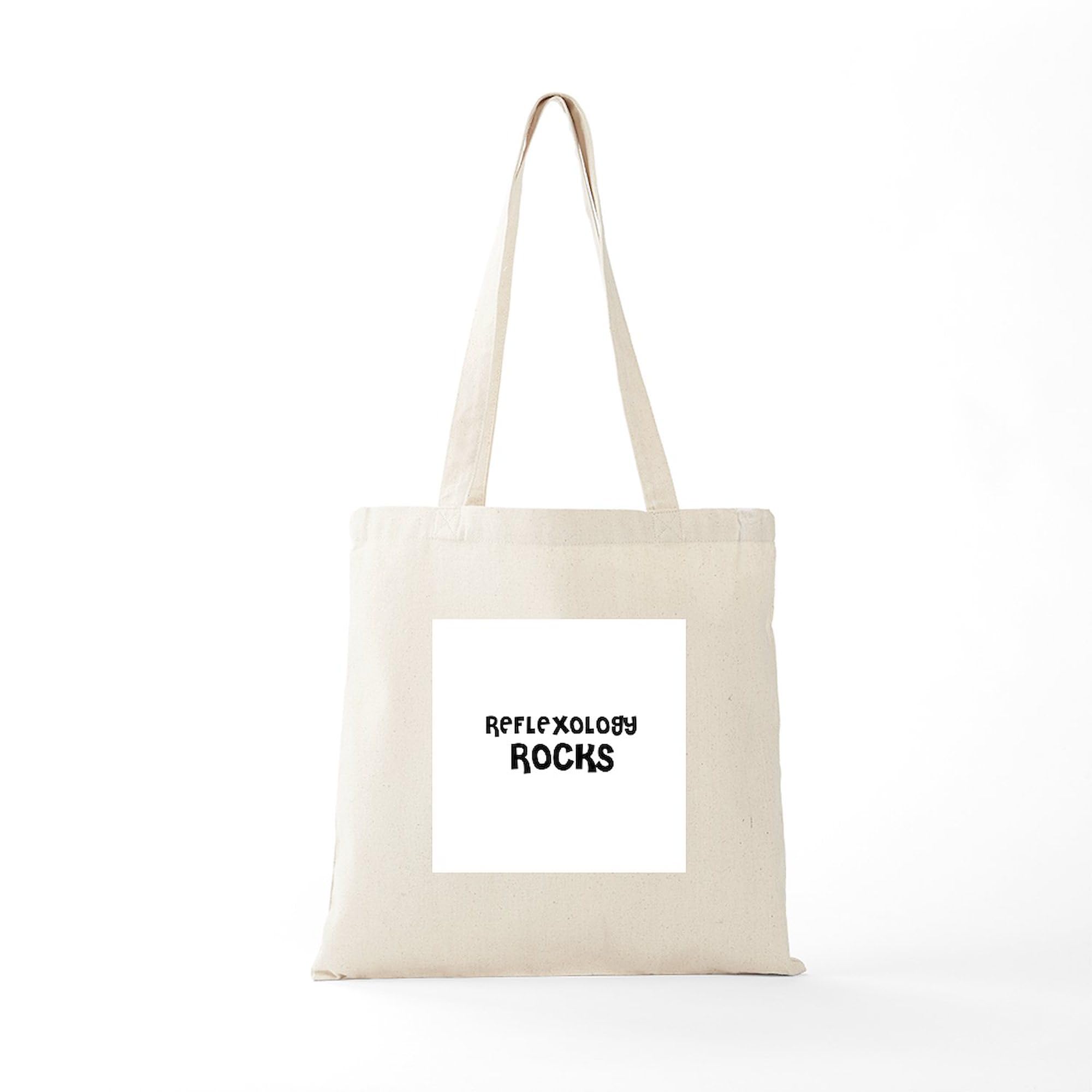 CafePress Reflexology Chart Tote Bag – Natural Canvas Reusable Shopping Bag, Two Sizes Available