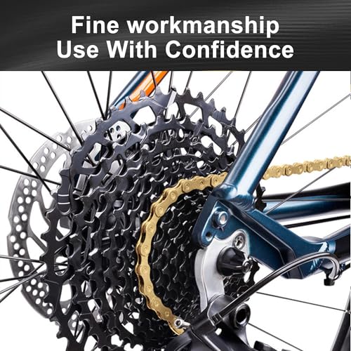 Tailcle 6/7/8 Speed Bike Chain, Gold Mountain Bike Chain 1/2\" X 3/32\" 116 Links MTB Bicycle Chain for Road Mountain Bike Racing Cycling - Thumbnail 5