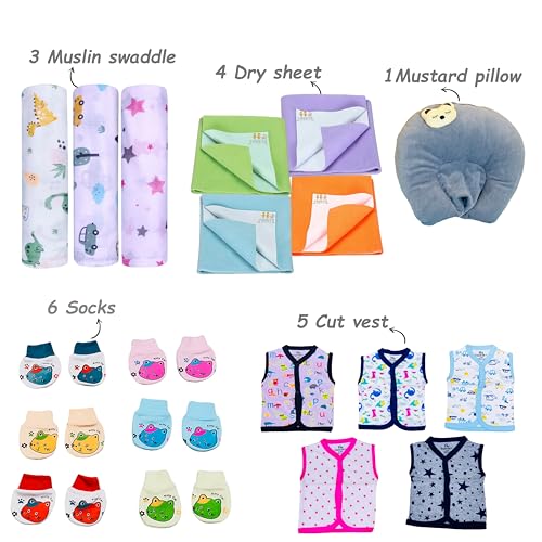 Image of Infantbond by fareto All Season use Baby Essentials Combo | Baby Products | Baby Gift Set | Baby Combo Set for new Born (0-6months)(Pack of 41) (Pink ziffi)