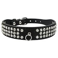 Collare Cucciolo Pelle Scamosciata Collare Per Cane Con Fiocco E Strass - Diamante Cravatta Adorabile Per Cuccioli E Gatti, Pelle Scamosciata Collana Tennis Argento 925 - Foto 5