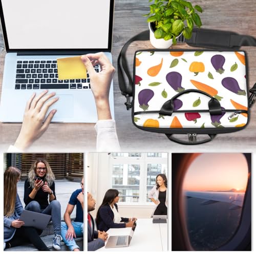 Maletín delgado para laptop 15 pulgadas con correa miniatura 6
