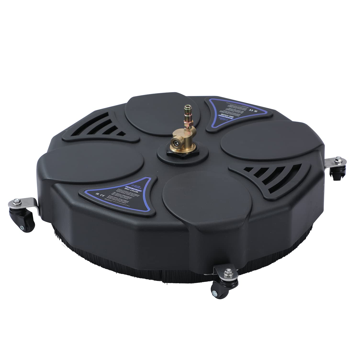 Aim Tools 18 Pulgada Accesorio Limpiador de Superficies de Lavadora a Presión 3600 PSI con 4 Ruedas Giratorias para Limpieza de Suelos, con 2 x 16 Varillas de Extensión y 2 Boquillas