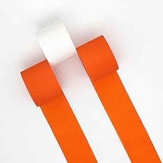 Orange and White Crepe Paper Streamers Party Streamers Decorations,1.7 i...