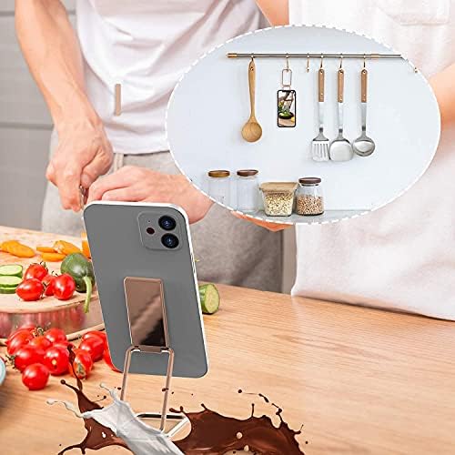 QZCQLLM Phone Ring Holder Finger Kickstand 360°Rotation Ultra-Thin Cell Phone Back Grip Foldable Cellphone Stand Universal Magnetic Car Mount (Rose Gold)