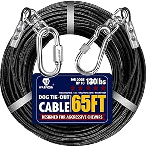 Watfoon 19,8m Stahl Tie-Out Hundeleine