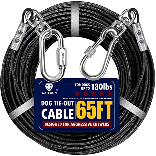 Watfoon 19,8m Stahl Tie-Out Hundeleine