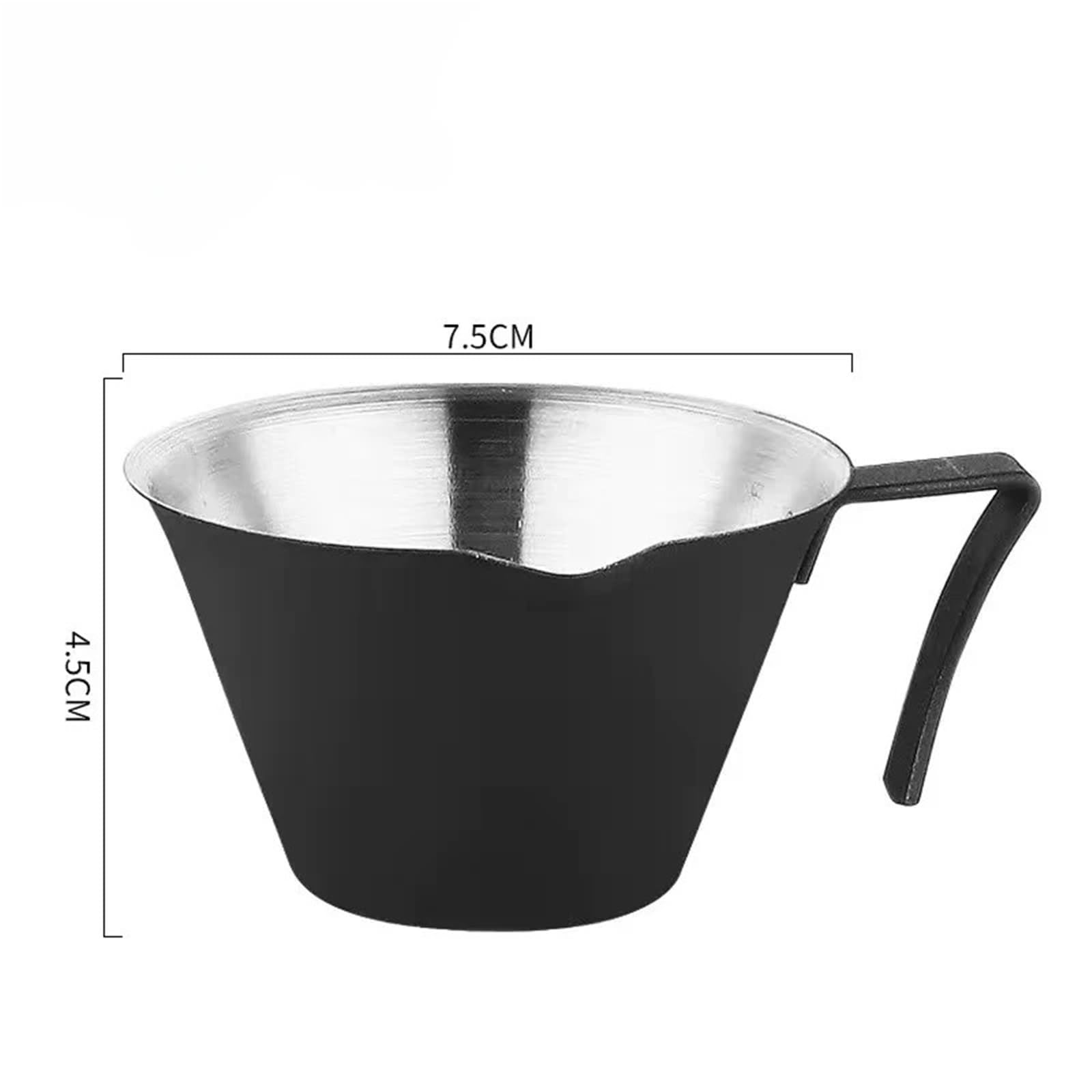 Taza de café acero inoxidable, taza extracción Espresso con boquilla guía, práctica onzas, accesorios cocina y cafetería, 3 uds Para Espumar(White-100ml)