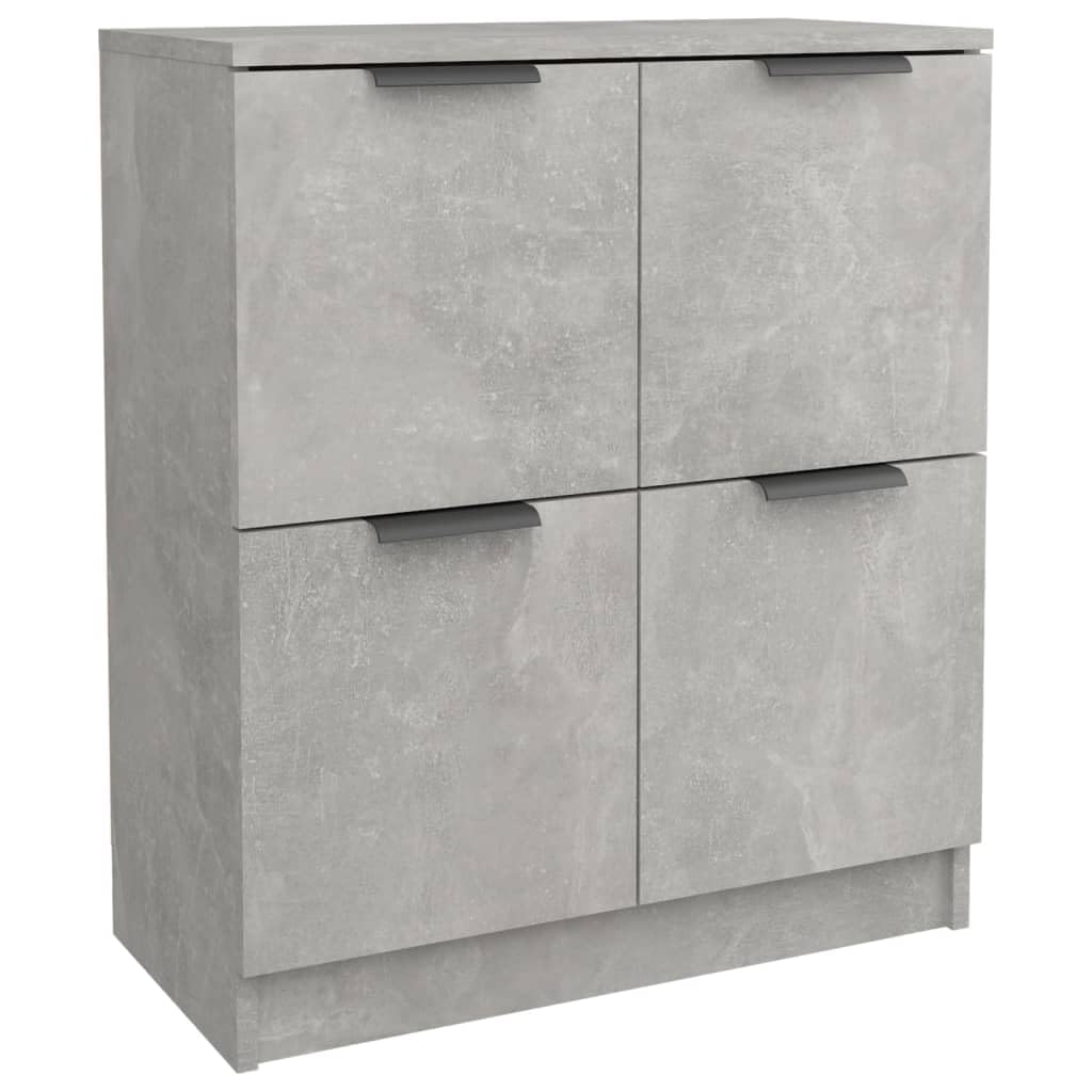 vidaXL Buffet Armoire de Salon Armoire de Rangement Organisateur de Maison Meuble de Rangement Intérieur Gris Béton 60x30x70 cm Bois d'Ingénierie