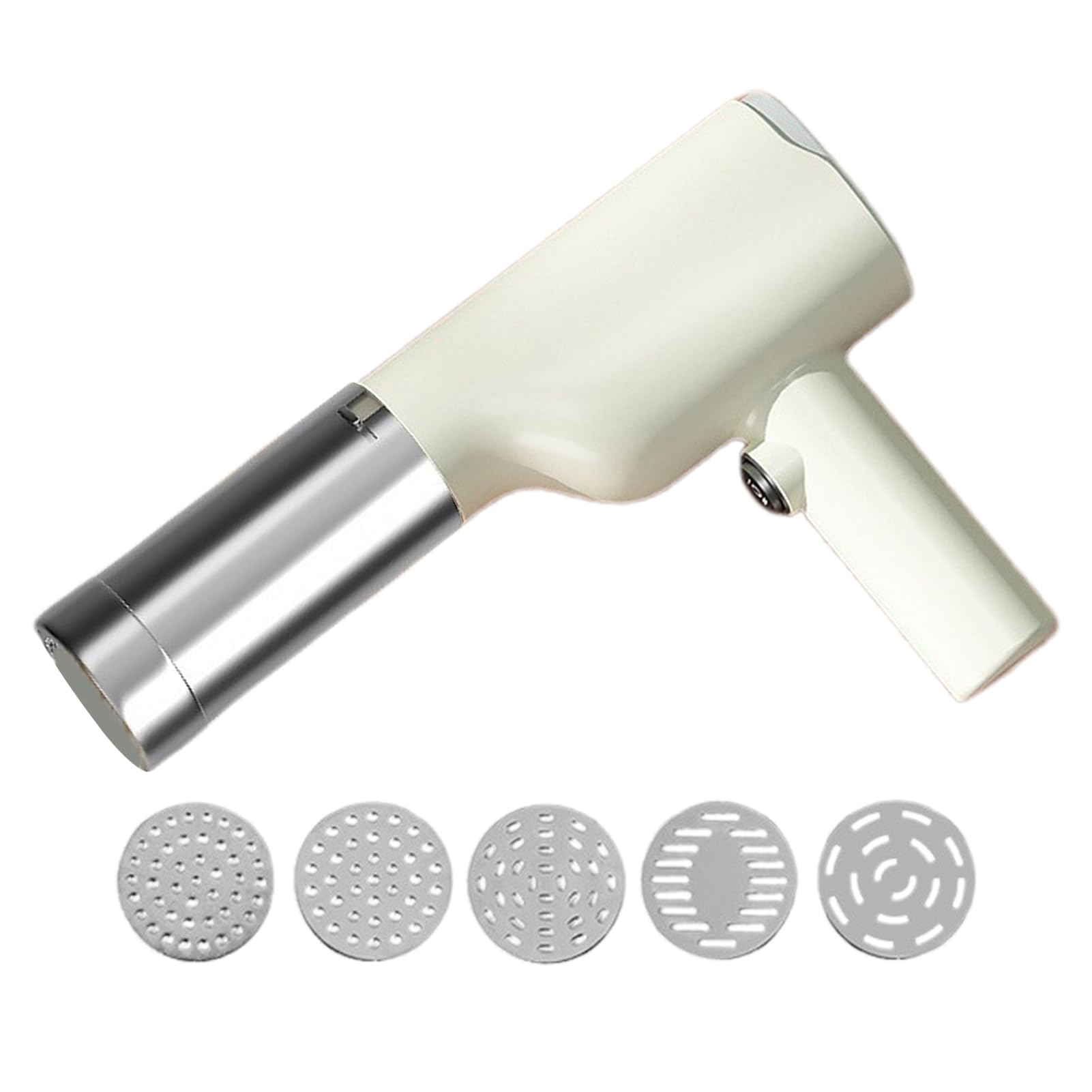 Handheld Electric Noodle Machine, Automatic Pasta Maker, Cordless Dough | Press, 6 Moulds, 1500mAh Rechargeable, (200g Capacity), Easy Handmade For Kitchen, Home, Restaurant