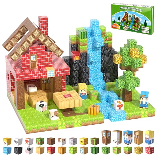 Fitrobust 100-Piece Magnetic Building Tiles — Budget Forest Set