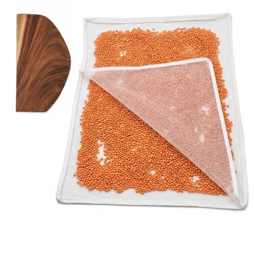 Cotton Drying Cloth with Net for Papad & Pickle,Food Drying Net Cloth with Zip | Sun Drying Cloth with Net for Grains, Millets & Spices Breathable, Washable, Reusable, Off White 68 x 92cm-image-47