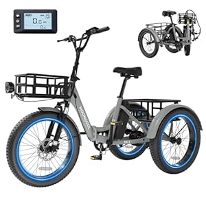 MOONCOOL Electric Trike for Adults, 500W/750W 48V Electric MOONCOOL Electric Trike for Adults, 500W/750W 48V Electric