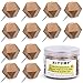 Wood Push Pins, JoyFamily 50 Pieces Geometric Decorative Thumb Tacks with Box for Cork Board, Map, Photos and Calendar, Natural Color