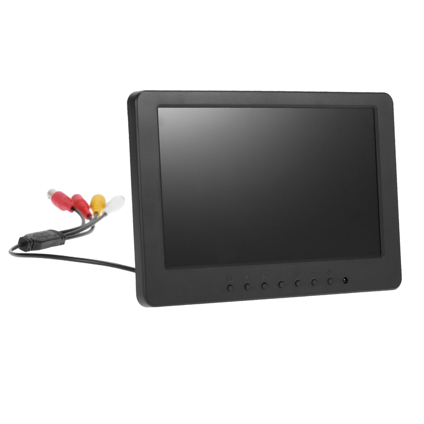 Monitor HD da 7 Pollici 1024x600 16:9 TFT LCD Display Trasparente per Monitoraggio Auto Domestiche con Ingresso Video AV BNC, Staffa di Supporto Portatile per Indagini Sulla Sicurezza delle