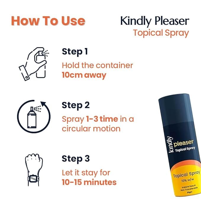 Image of Kindly Pleaser Delay /Topical Spray 40 Gm (20gm X 2) | With Free Pack of 3 UltraThin Condoms | Non-Transferrable Spray For Men| Long Lasting Fun | Fast Acting & Prolong Fun | Non Transferable | Alcohol Free | Easy To Carry | Easy To Use |