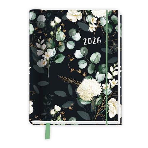 TRÖTSCH - Taschenkalender A6 Wire-O Motiv Blumen 2026 mit Postkarten: Terminkalender