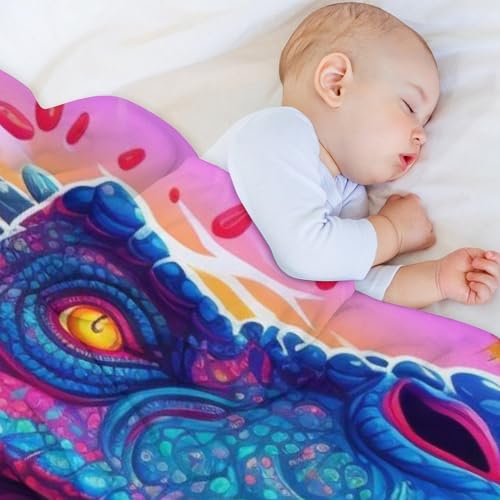 Couverture dinosaure douillette et moelleuse en flanelle haut de gamme 150x200cm - 5