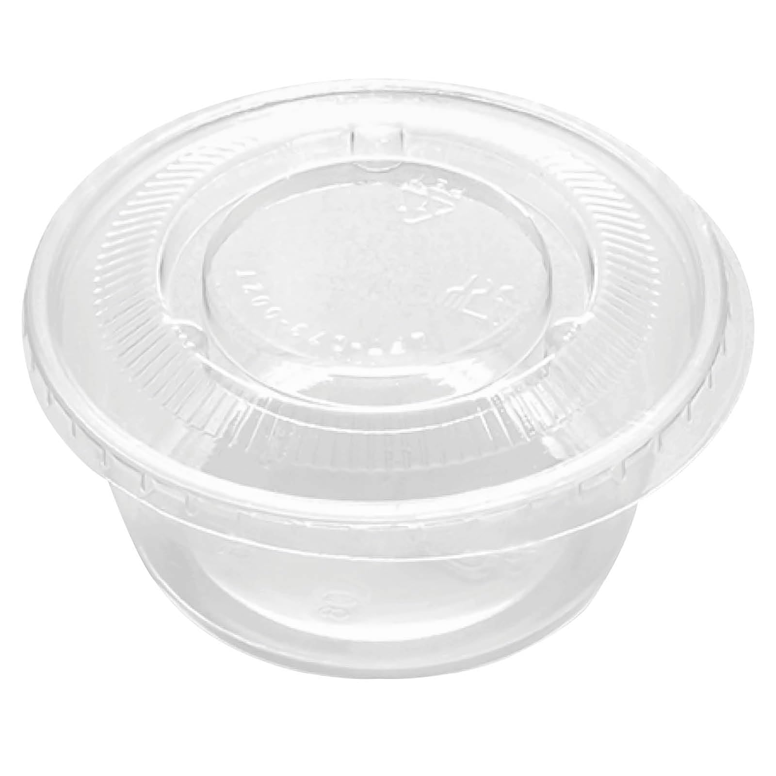 MAXI PRODUCTS - Botes de Plástico Reutilizables con Tapa - Tarrinas Transparentes - Botes de Plástico Reutilizables para Salsas - Envases con Tapa - EXTRA RESISTENTES (100 cc, 1000 unidades)