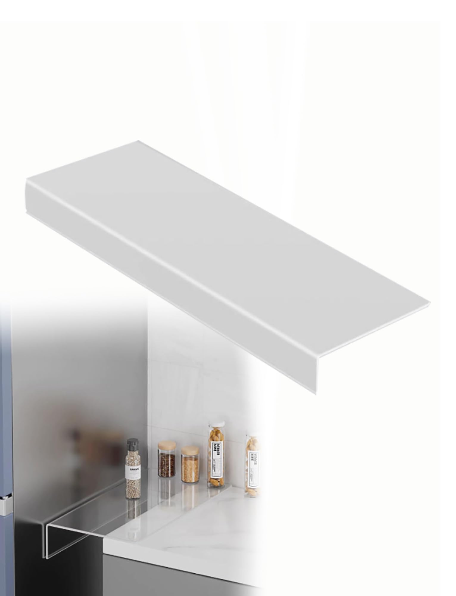 EDPEZHRMD Countertop Gap Extension Board, Counter Gap Board for Refrigerator, Kitchen & Bathroom, Multiple Sizes(40x10x4cm/15.8x3.9x1.6)