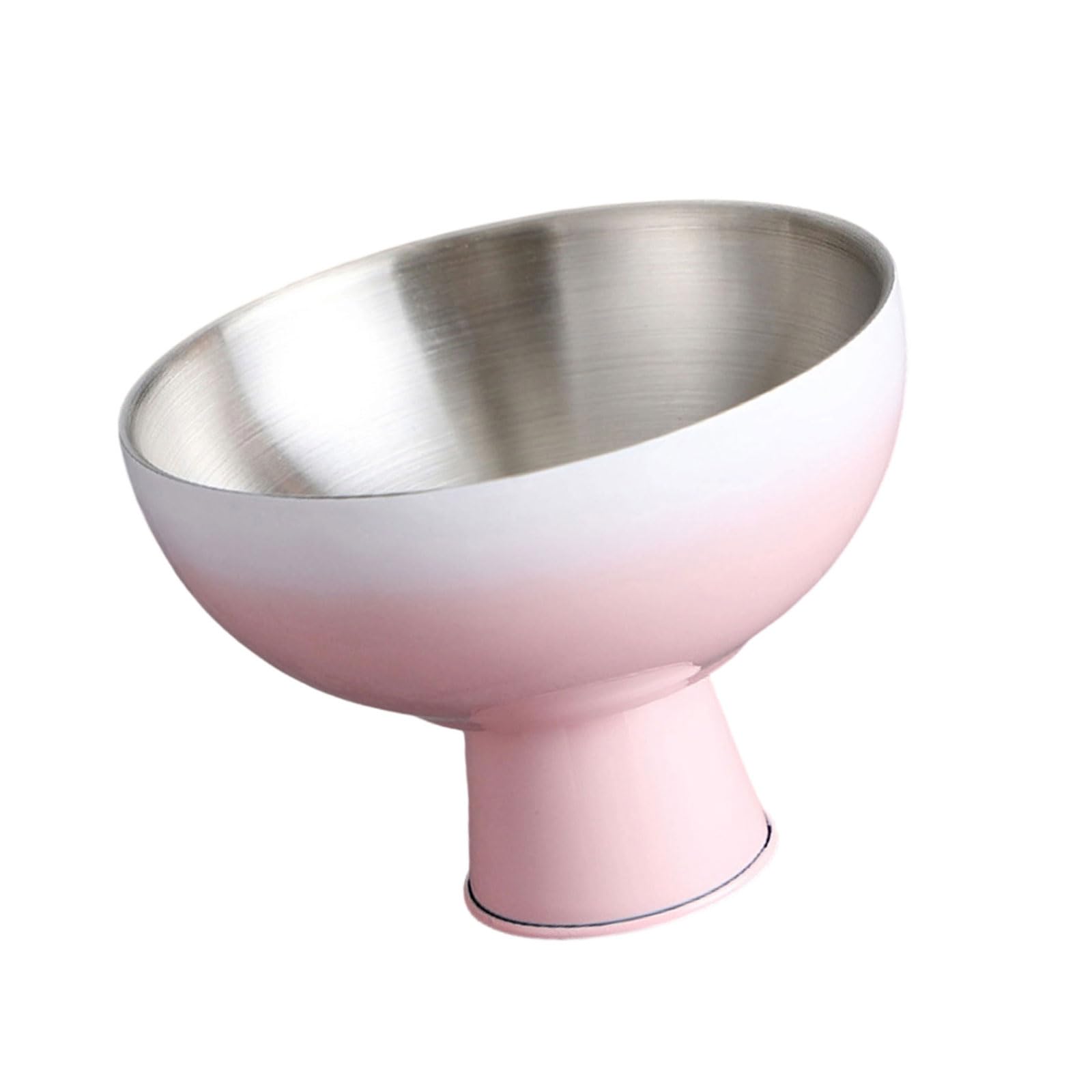 Xinsheinelry Footed Puddings Cup Double Walled Stainless Steel Ice Cream Dessert Serving Bowl for Daily Use and Holiday Parties Supplies Double Walled Dessert Bowl
