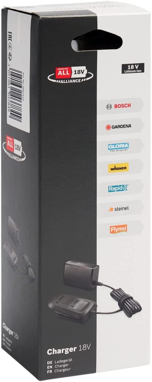 Rapid Chargeur de Batterie 18 V 18 V pour Toutes Les Batteries de Marque P4A : Bosch, Gardena, Gloria, Wagner