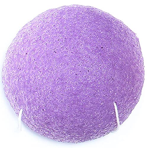 洗顔スポンジ 洗顔用 マッサージパフ 泡立ち 毛穴清潔 フェイシャルスポンジ 泡立てボール スポンジ 角質除去ツール(ラベンダーパープル)
