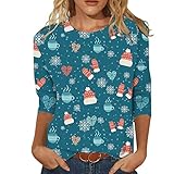 Blouses Transparent for Women Women Funny Graphic Tee Shirts Snowman Gnome Printed Tie Dye Blouse Sh
